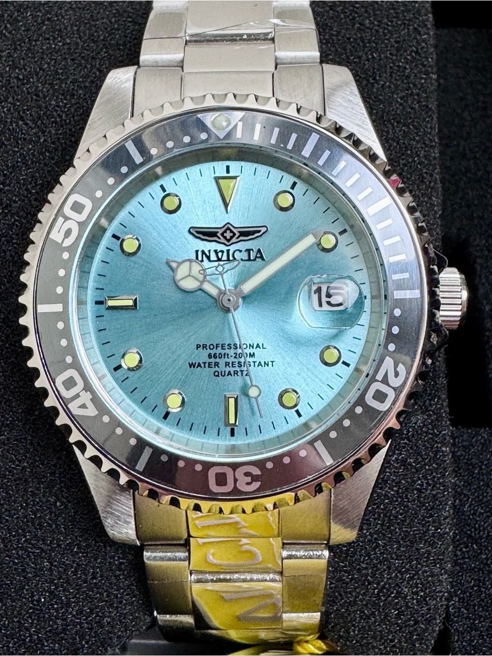 Invicta Men's Turquoise Dive Watch Quartz 37.5mm Stainless Steel NWT